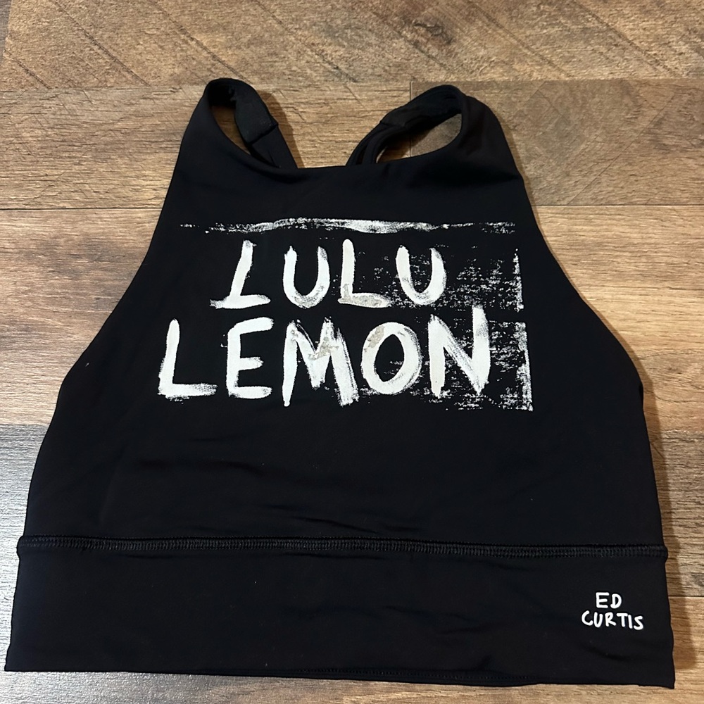 Lululemon Black Sports Bra ed Curtis collection